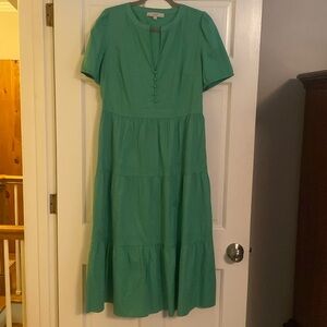 Loft Kelly green maxi dress